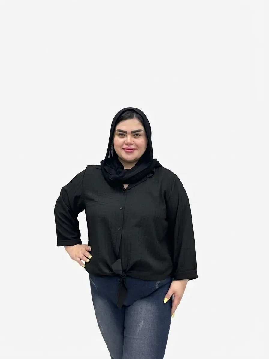 شومیز گره ای سایز بزرگ زنانه